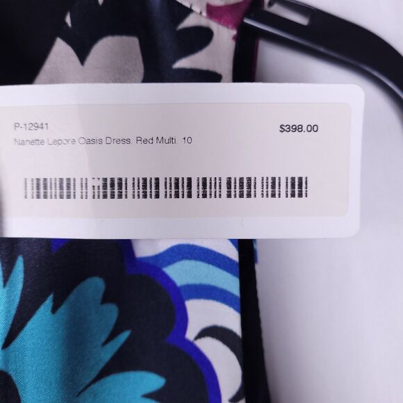 Nanette Lepore Dress 10 Multi Color Sheath Oasis Mosaic NWT - Picture 8 of 11